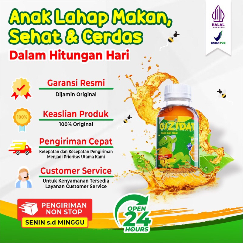 GIZIDAT Original - Vitamin Nafsu Makan Anak &amp; Penambah Berat Badan Anak