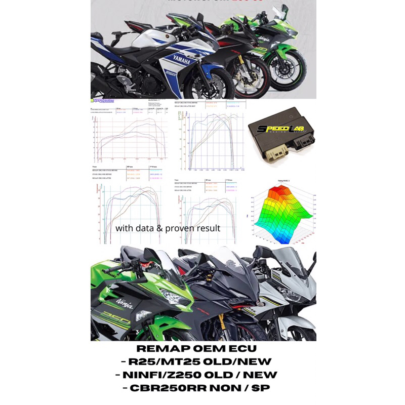 Remap OEM ECU 2cyl Sportbike R25 N250 CBR250RR VERSYS250