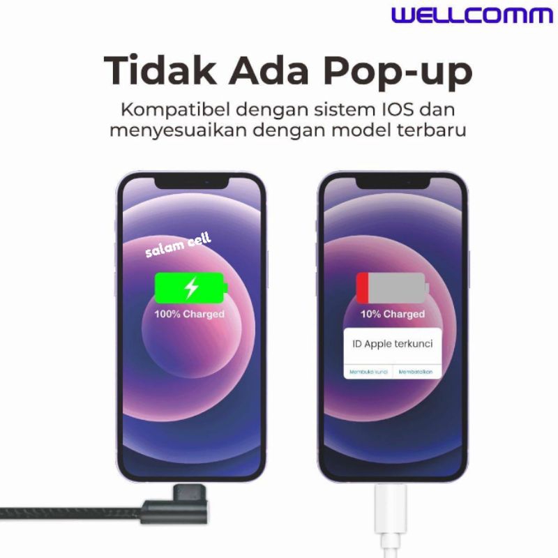 Kabel iPhone USB Lightning Fast Charging Gaming L Wellcomm