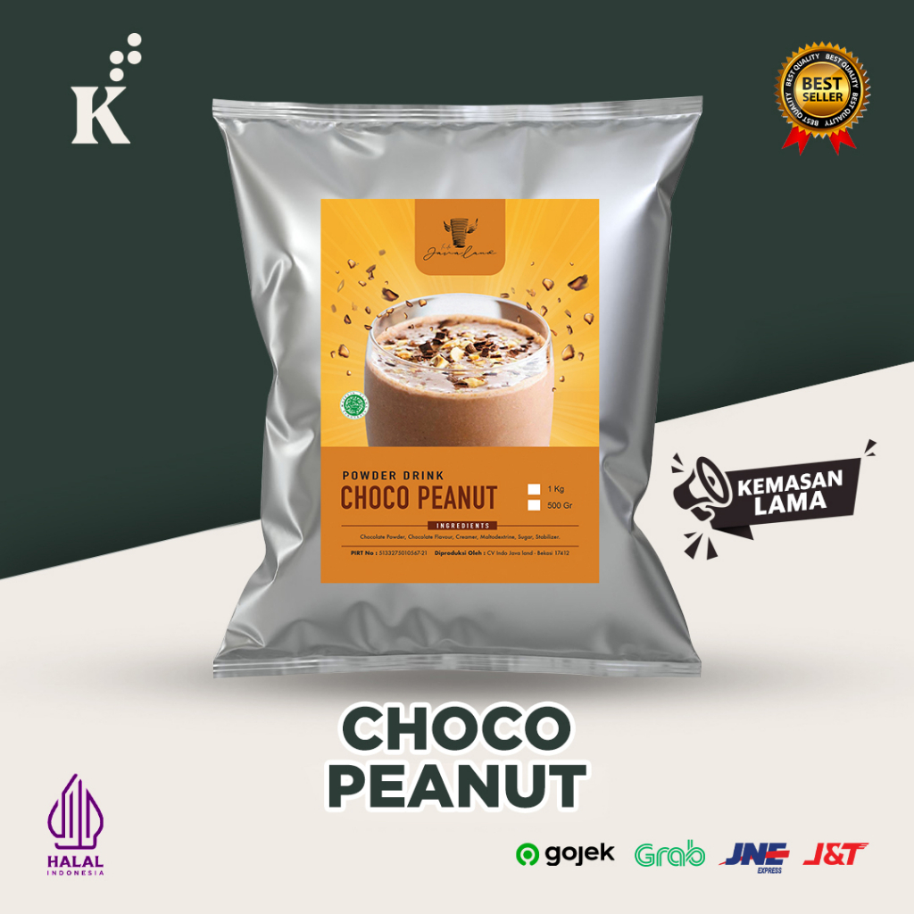 Bubuk Minuman Bubble Powder Drink Choco Peanut ORIGINAL Javaland 1kg