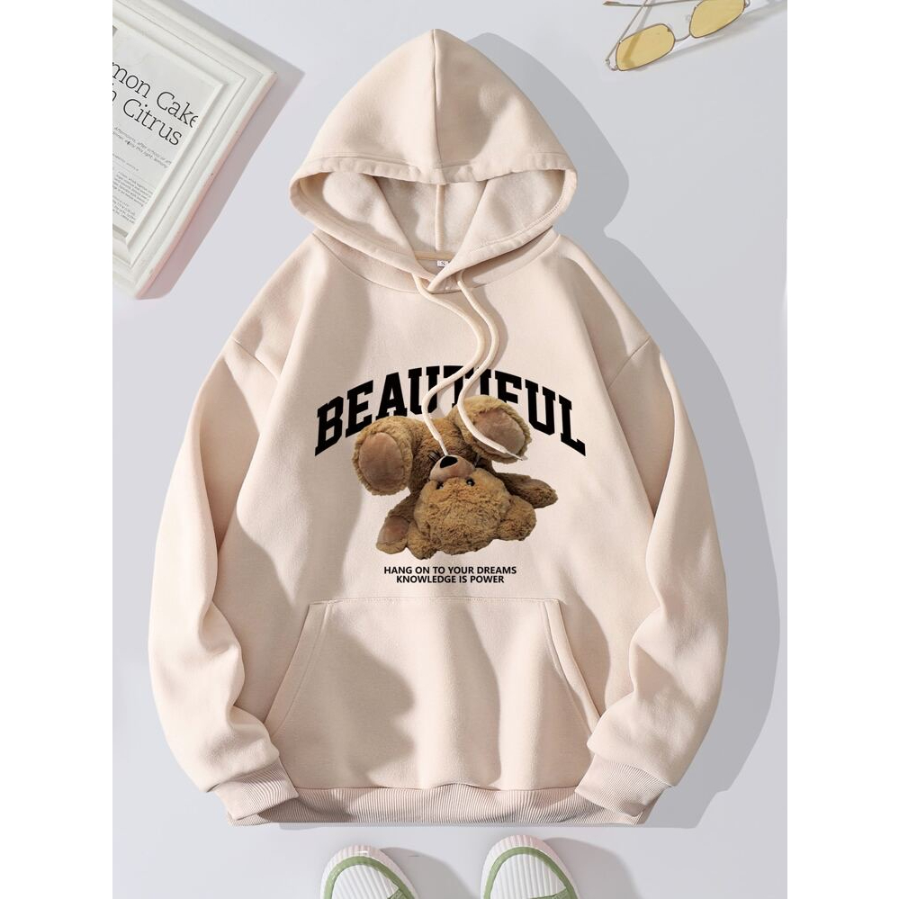 Jumper Hoodie BEAUTIFUL II  Sweater Hoodie Trendy II Sweter Oblong Topi Size M - XL ( Pria &amp; Wanita / Anak &amp; Dewasa )