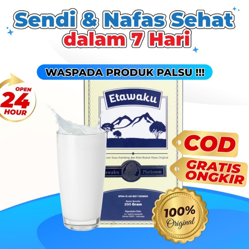 

[READY STOCK] ETAWAKU PLATINUM - Susu Kambing Etawa Asli Original Provit & Krimer Bubuk Solusi Atasi Masalah Pernapasan / Asma