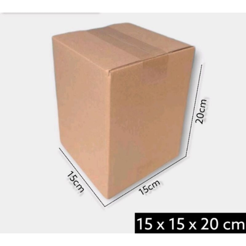 

Kardus/box Ukuran 15x15x20 cm Single wall polos