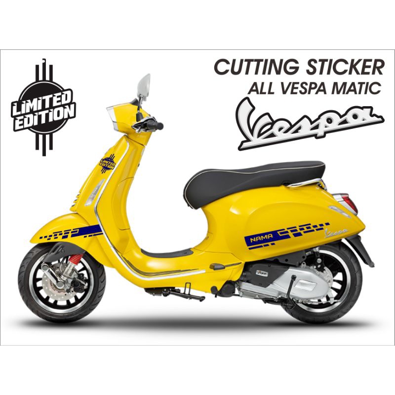 stiker bodi Motor Vespa Matic