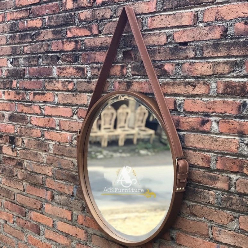 cermin gantung cermin bulat  cermin bulat gantung cermin dinding diameter 50