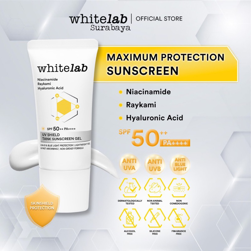 Whitelab UV Shield Tank Sunscreen Gel SPF 50++ PA++++ Whitelab Surabaya