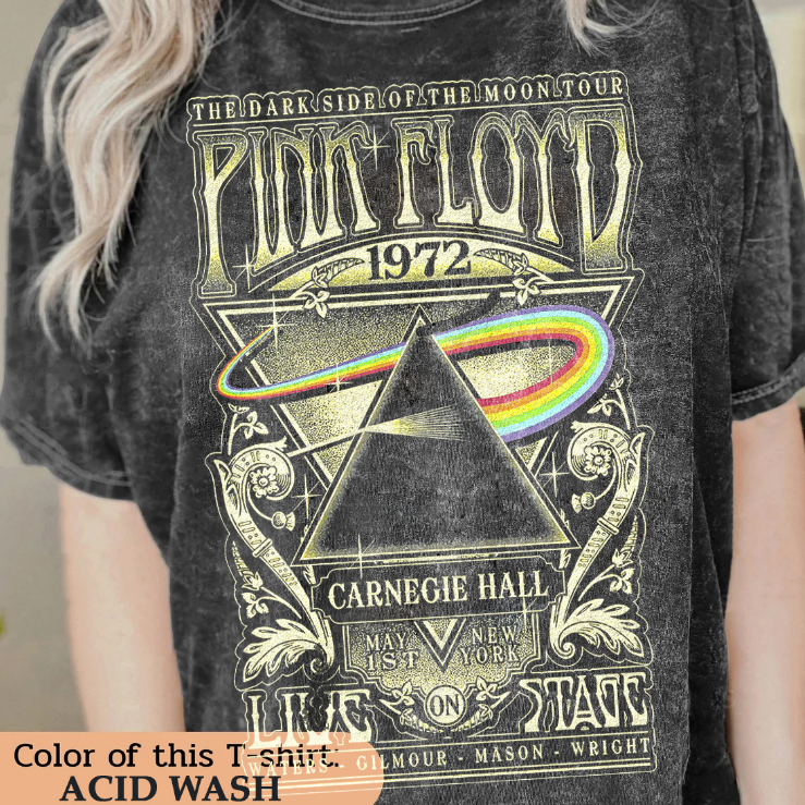 Kaos Pink Floyd 1972 | Oversized T-Shirt Vintage Wash Pink Floyd