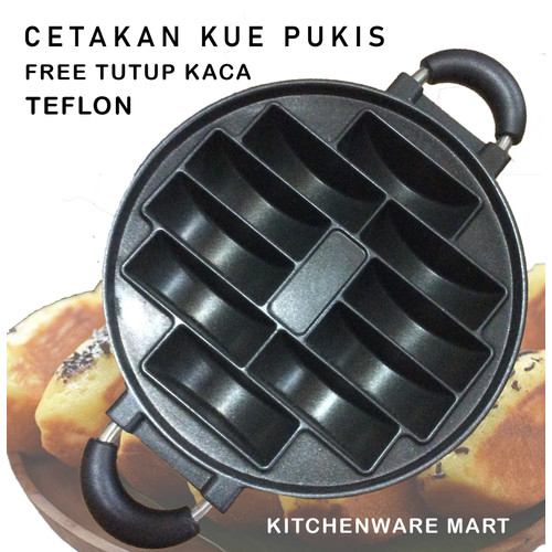 Cetakan Kue Pukis 10 Lubang Teflon / Cetakan Kue Pancong Kue Rangin Snack Maker