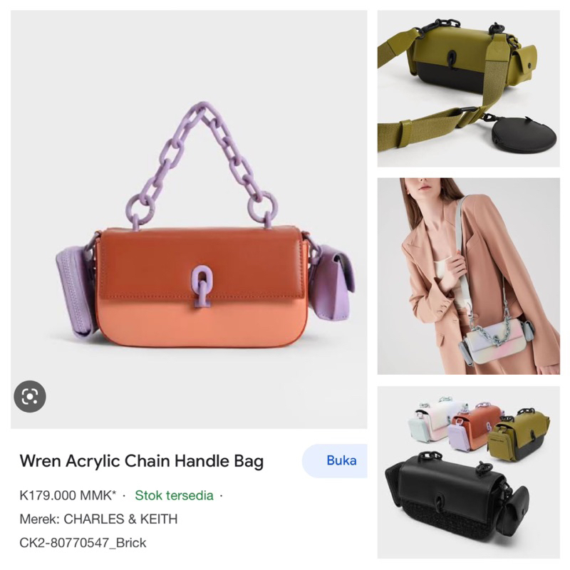 C&K WREN ACRYLIC CHAIN HANDLE BAG