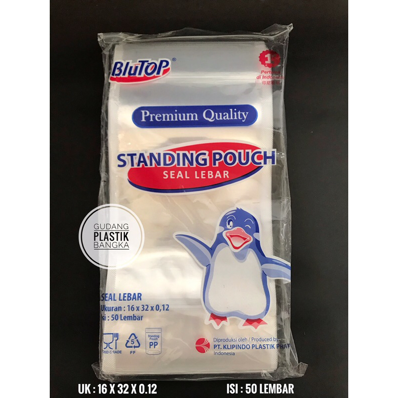 Standing Pouch Merk BluTop (isi 50 lembar)