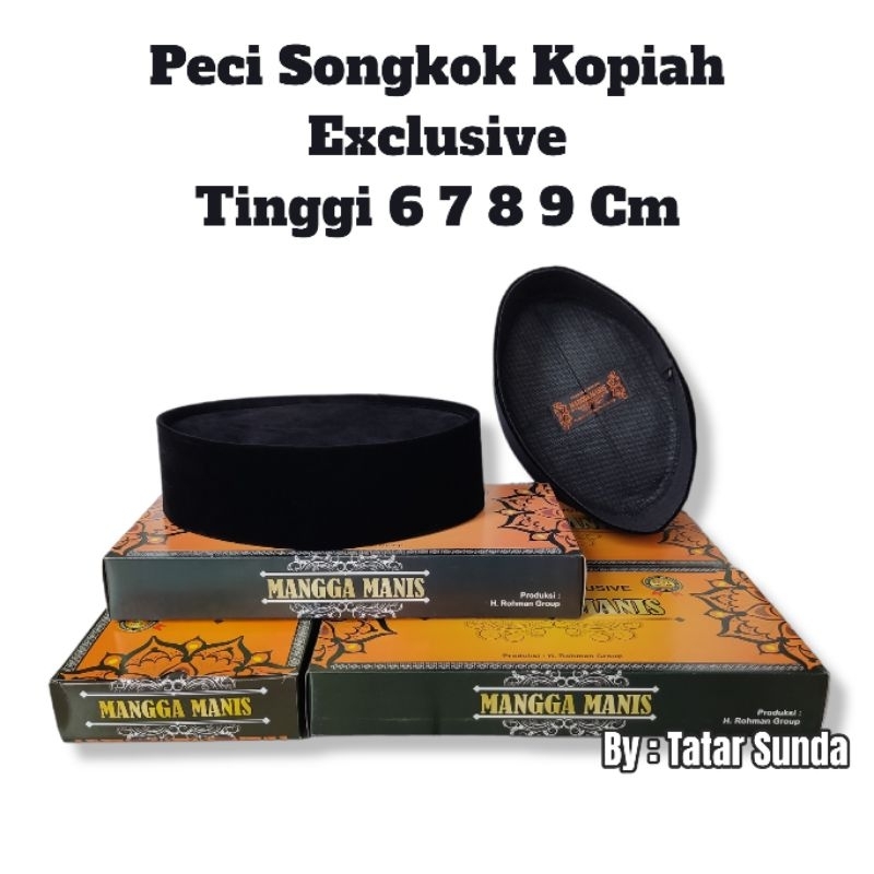 PECI HITAM POLOS TINGGI 6 CM 7 CM 8 CM 9 CM KOPIAH SONGKOK HITAM TINGGI 6CM 7CM 8CM 9CM MANGGA MANIS DAN MANGGA DUA