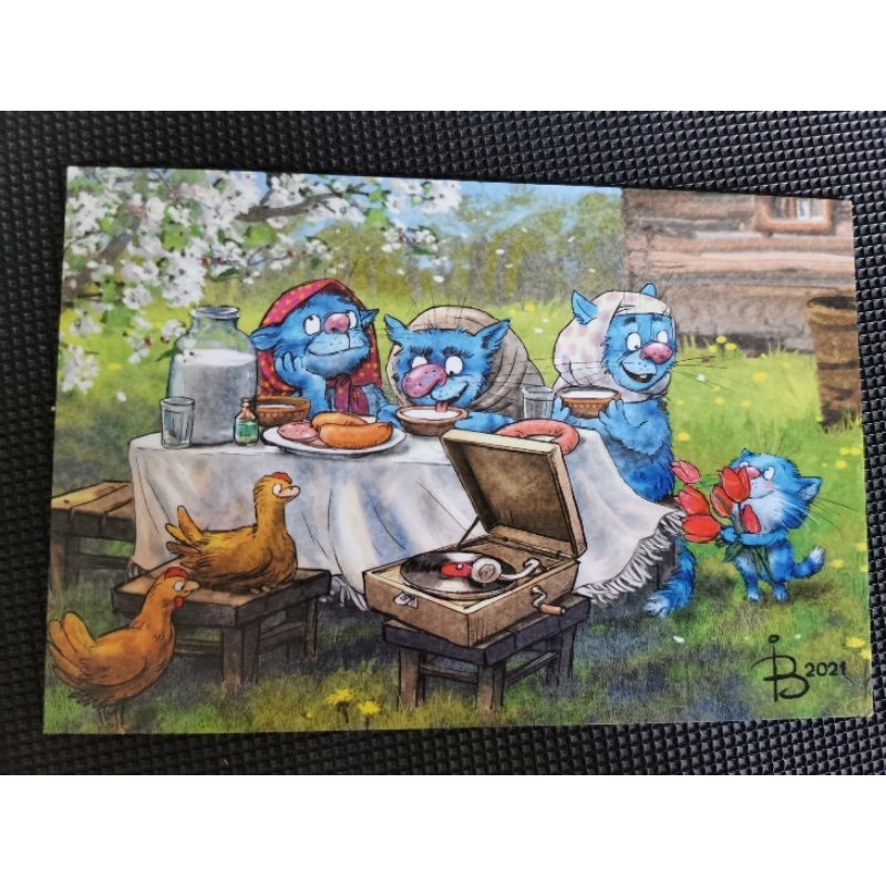 

kartu pos kucing bluecat/bluecat postcard
