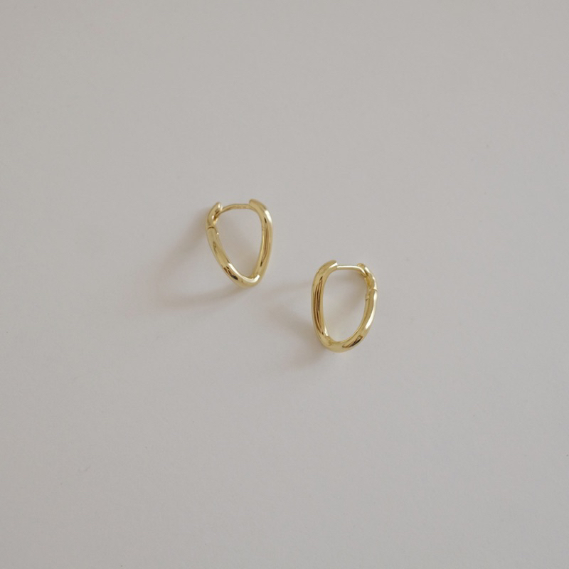 Ark.co - The Hague earrings (regular, mini, twisted) anting oval hoop minimalis