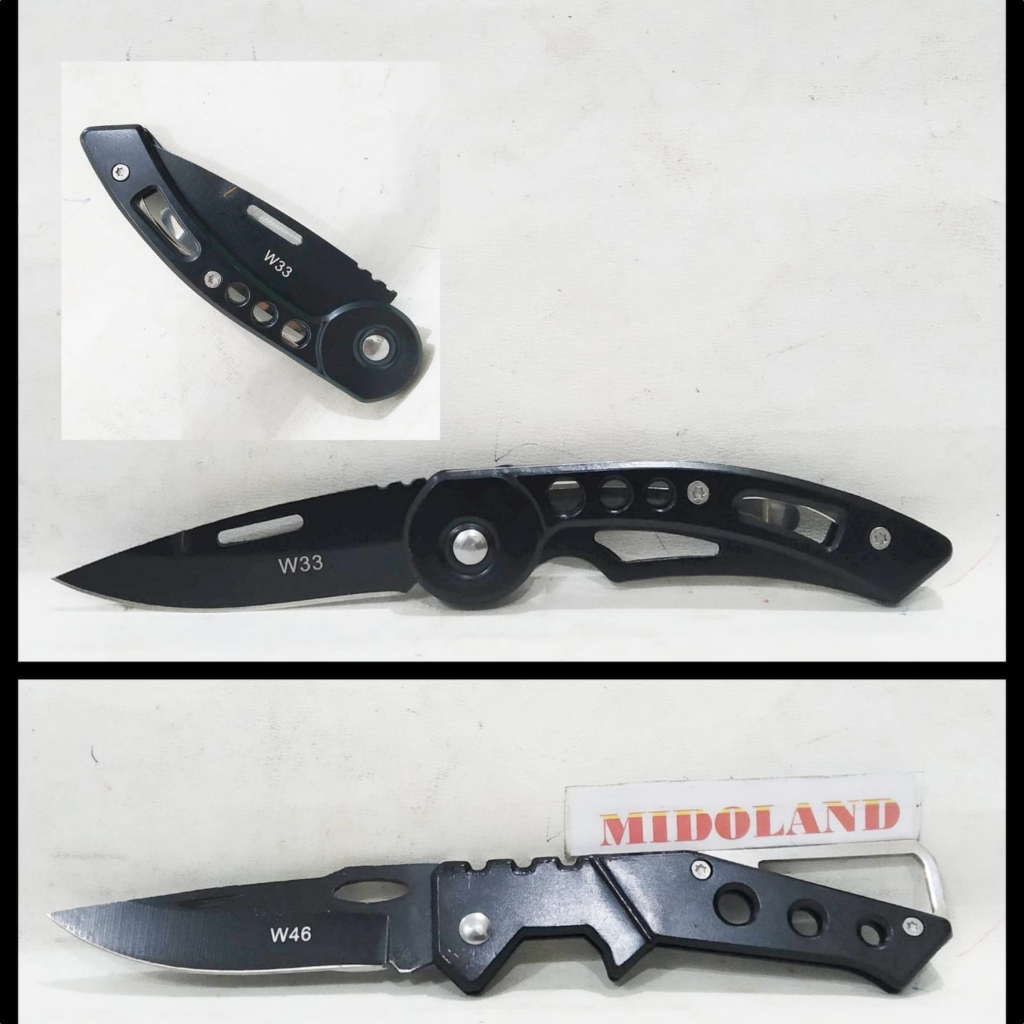 

Pisau lipat mini kecil gagang metal