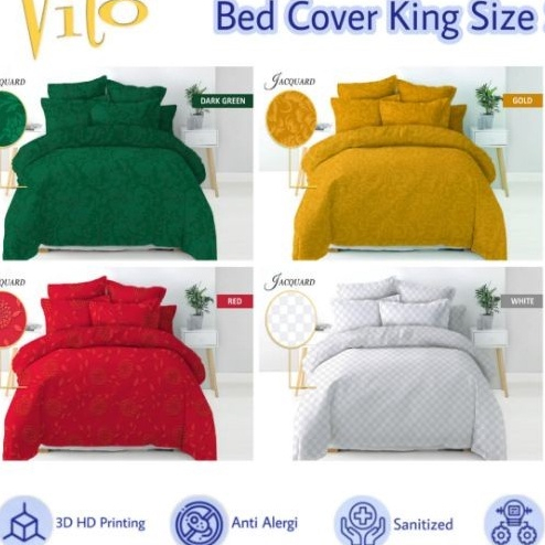 BEDCOVER VITO POLOS 180 X 200 SPREI FLAT