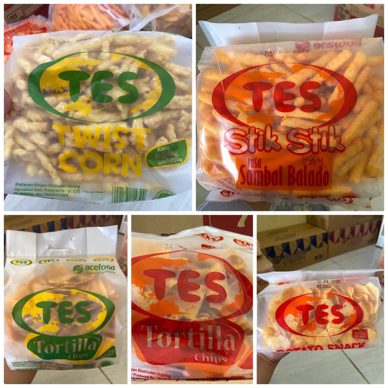 

Berbagai cemilan Tes (stikbalado,tortila,potato,twiscron)