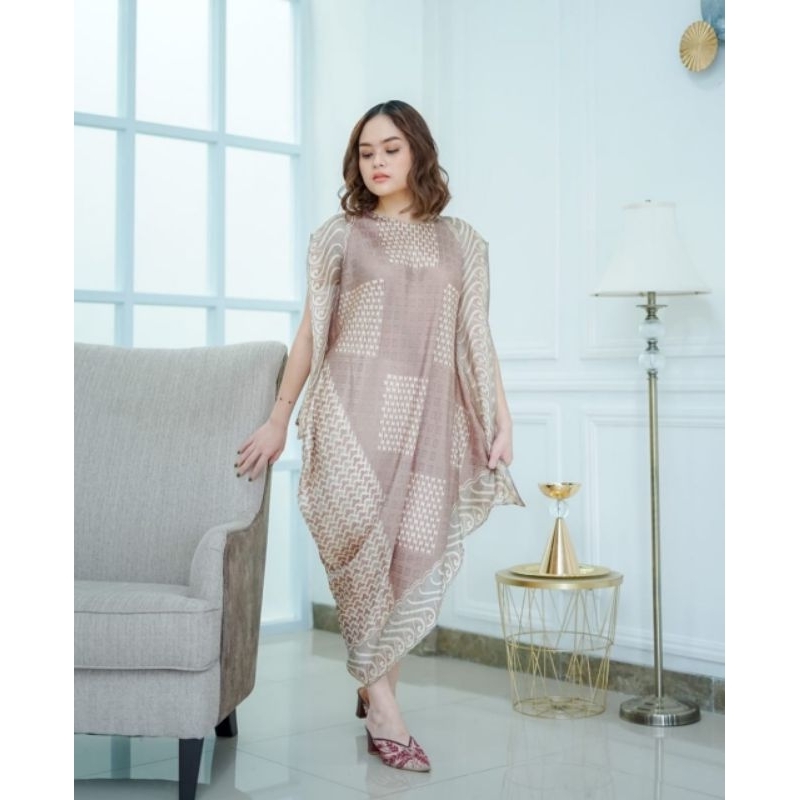 Dress Batik Viscose Asimetris/Dress Pari Batik Viscose