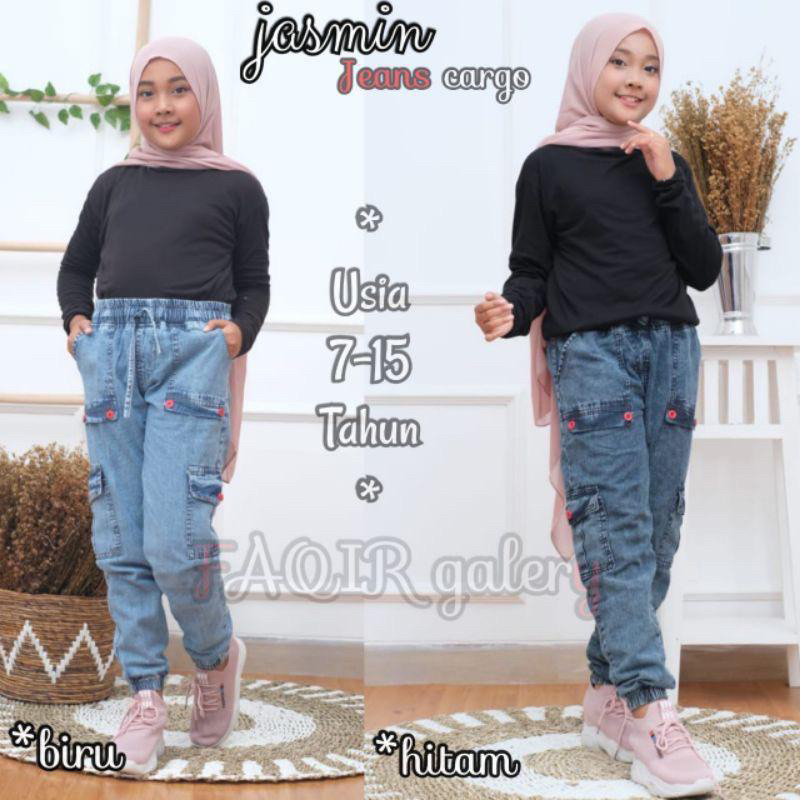 CELANA CARGO ANAK PEREMPUAN/CELANA CARGO ANAK JEANS/CELANA CARGO PEREMPUAN