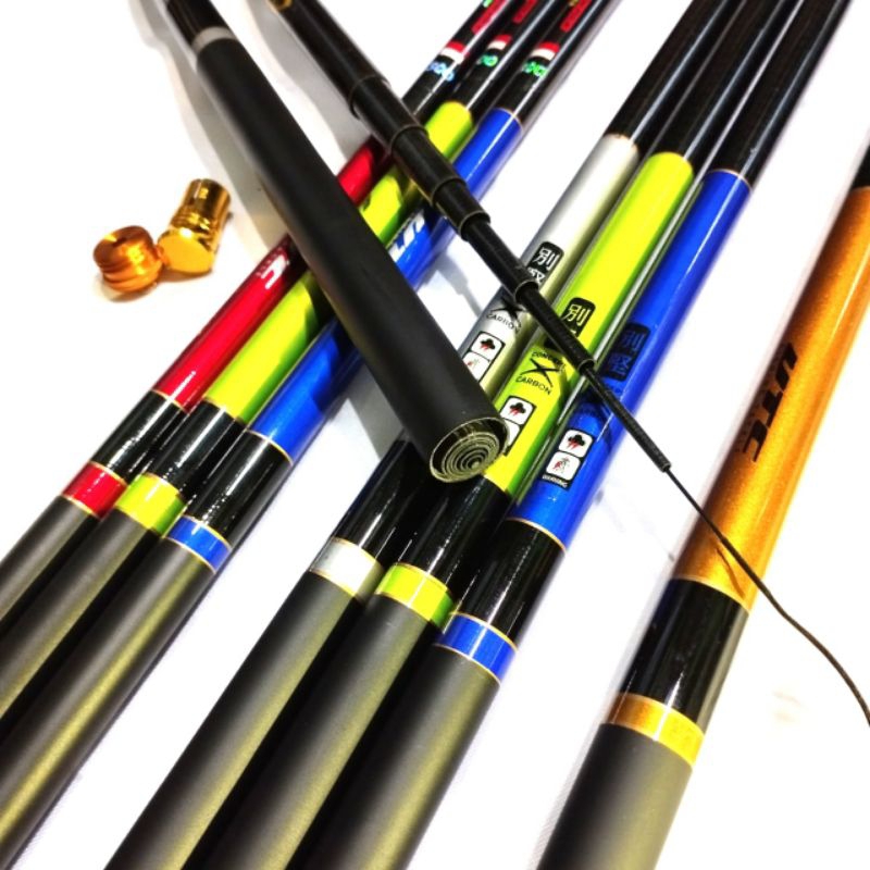 Joran Tegek Panther bahan Carbon, Hard Action Kaku, Ringan, Tegek Sungai, Tegek Kolam.