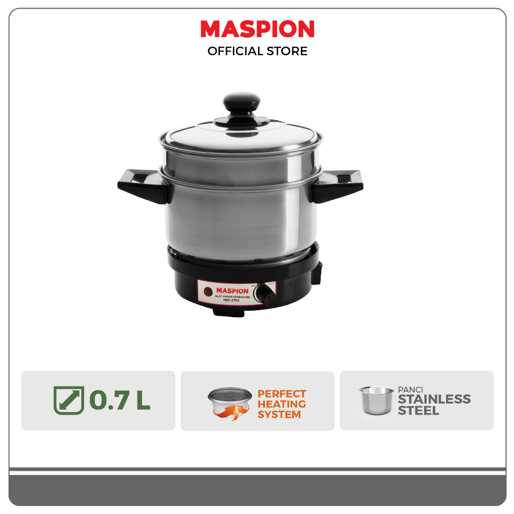 Maspion Travel Cooker Alat Masak Portable 0.7 Liter MEC-2750