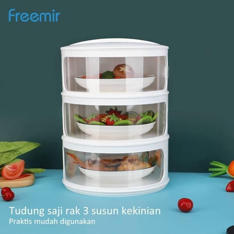 Freemir Insulation Dish Cover - Pelindung Masakan Higenis - Tempat Masakan Makanan 3 Layer