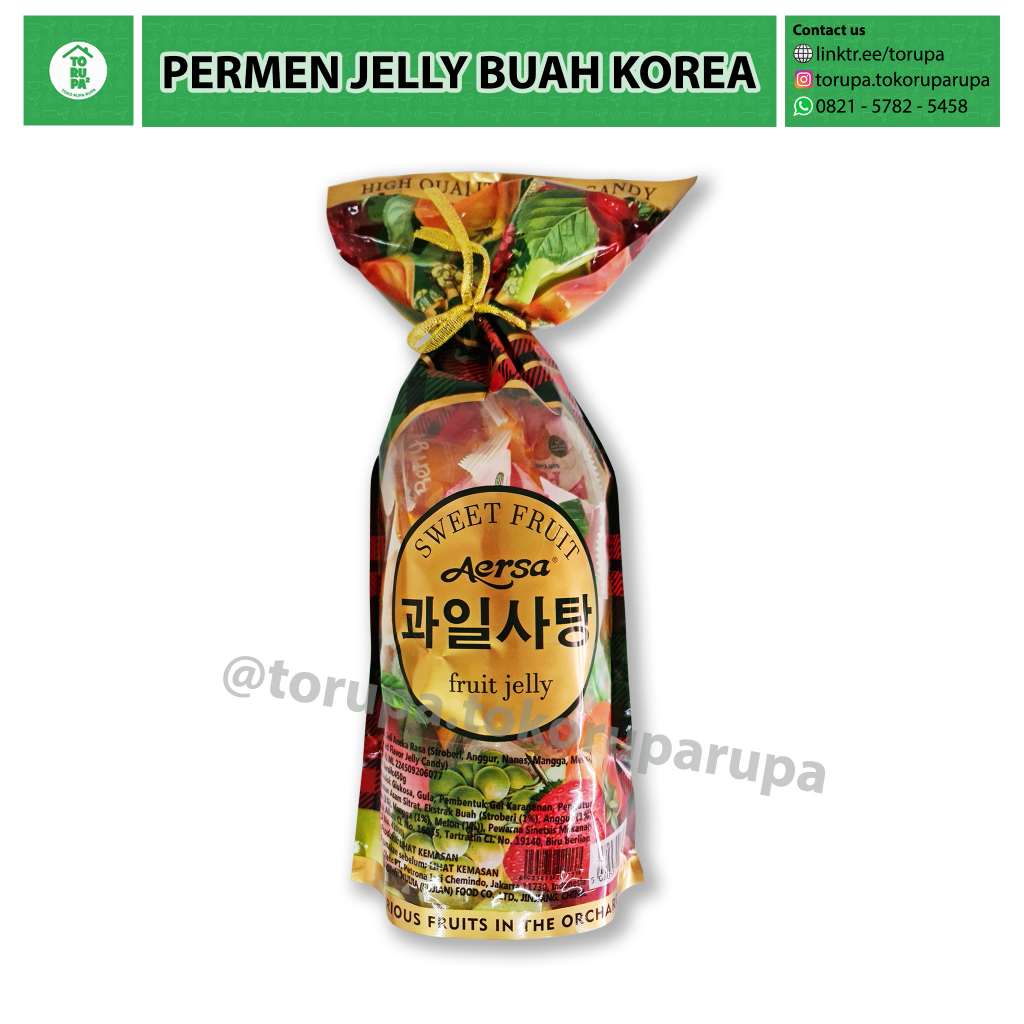Permen Jelly Korea 450g Aersa Sweet Fruit Jelly Permen Jeli Aneka Rasa Buah