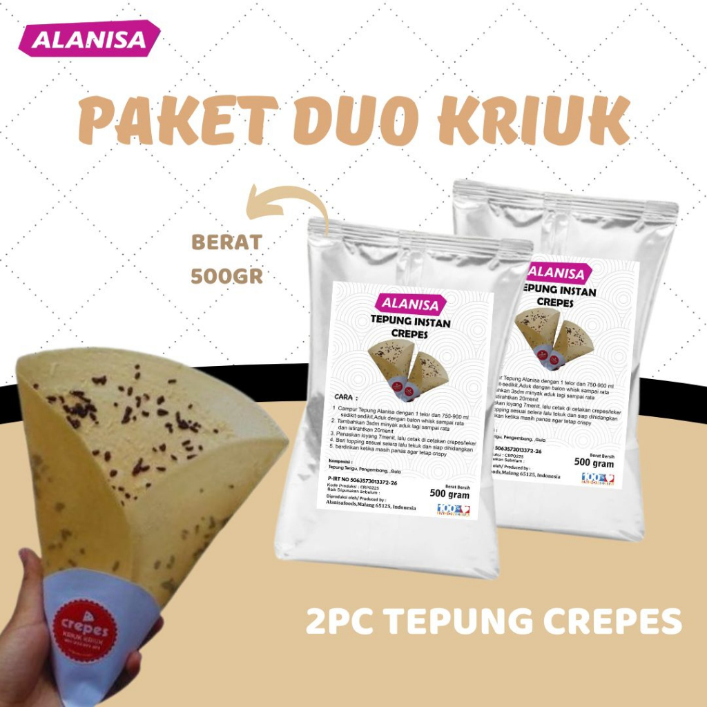 

PAKET DUO KRIUK ( 2 CREPES 500gr)