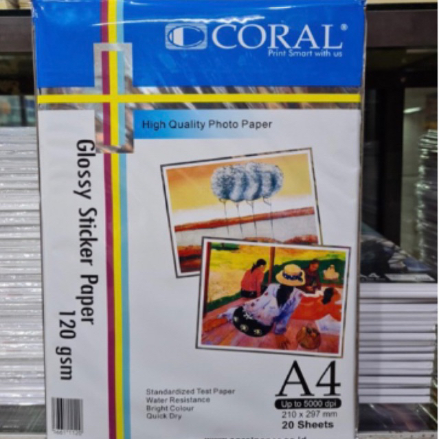 

kertas stiker coral 120gram