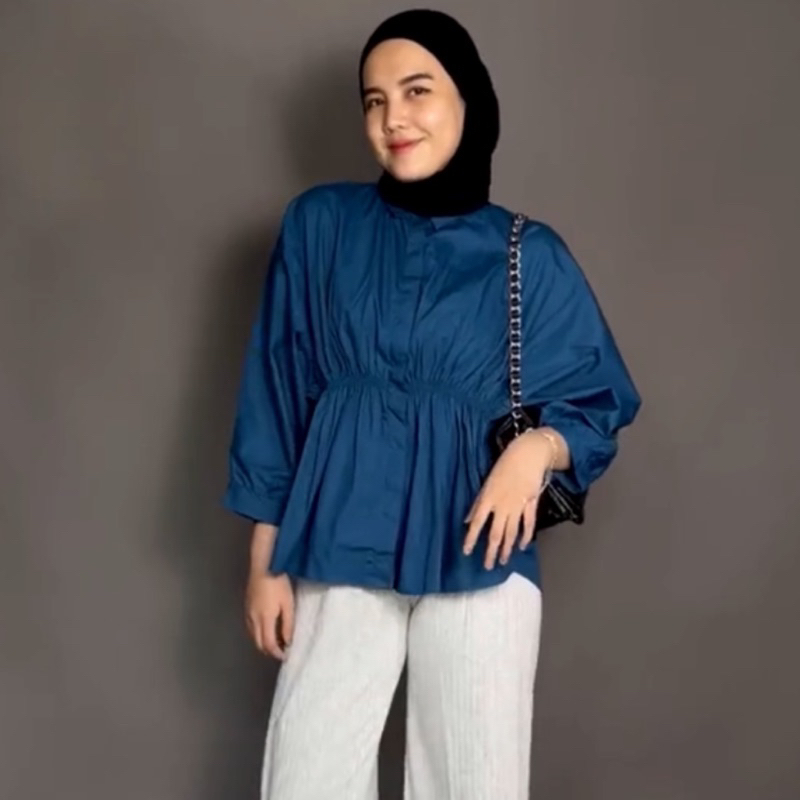 ALYA SHIRT - Atasan Wanita - Kemeja Wanita - Pakaian Wanita - Baju Lengan Panjang - All Size - Sora Collection