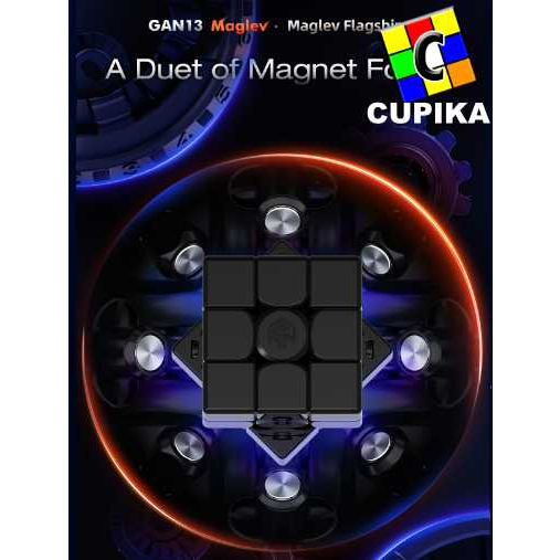 Rubik 3x3 Gan 13 M PRO Maglev magnetic stickerless 3x3x3 original - FROSTED