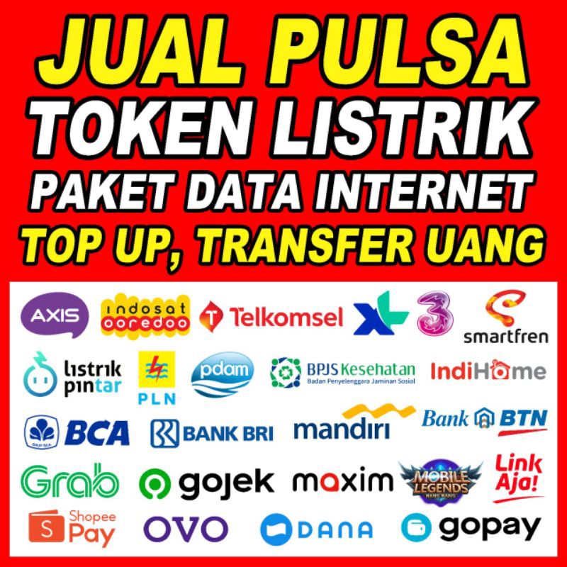 Jual Spanduk / Banner Jual Pulsa | Shopee Indonesia