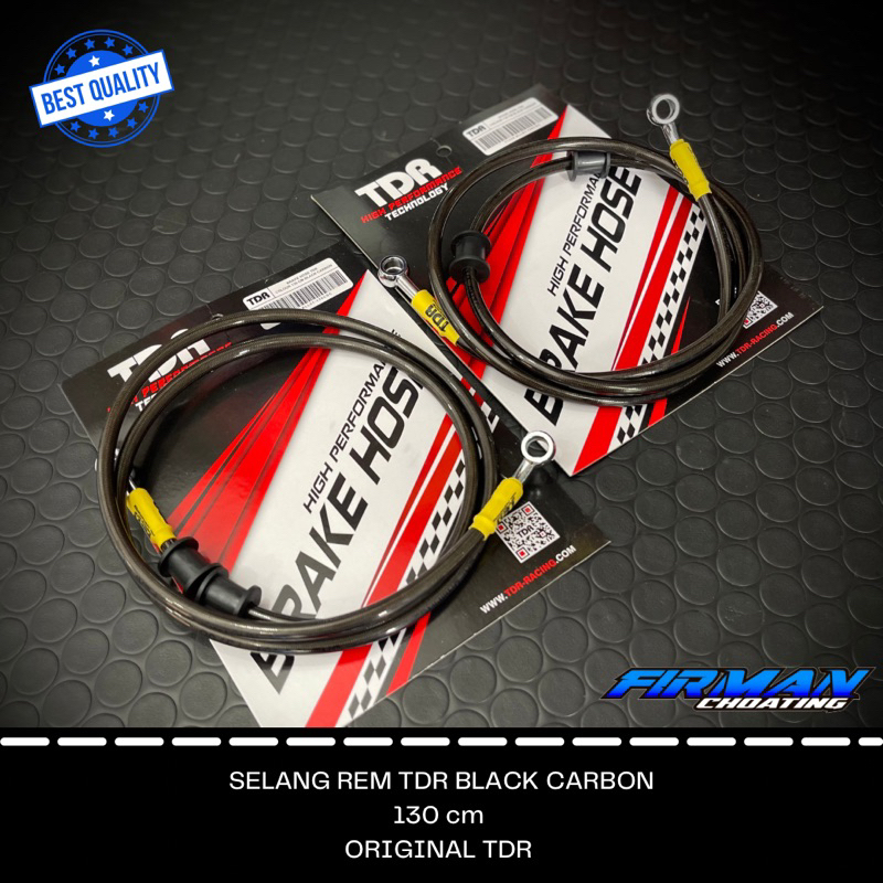 SELANG REM TDR BLACK CARBON 130CM SUPERMOTO KLX CRF ORIGINAL TDR