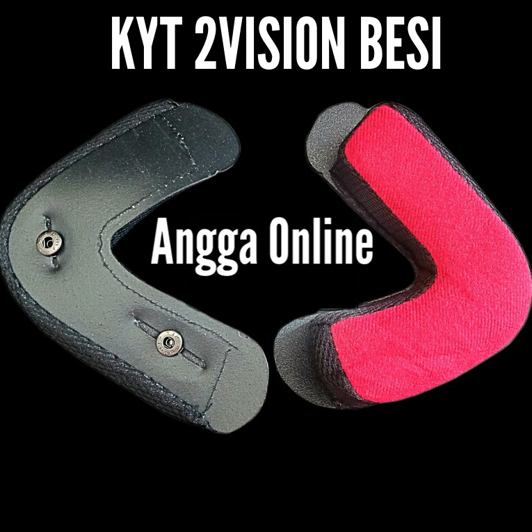 Busa Helm Pipi KYT 2VISION Besi, Busa Helm KYT 2 VISION Kancing Besi
