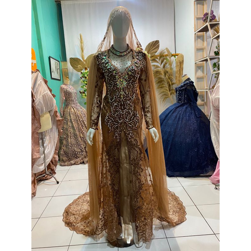 kebaya pengantin | kebaya pengantin modern | span slim belah