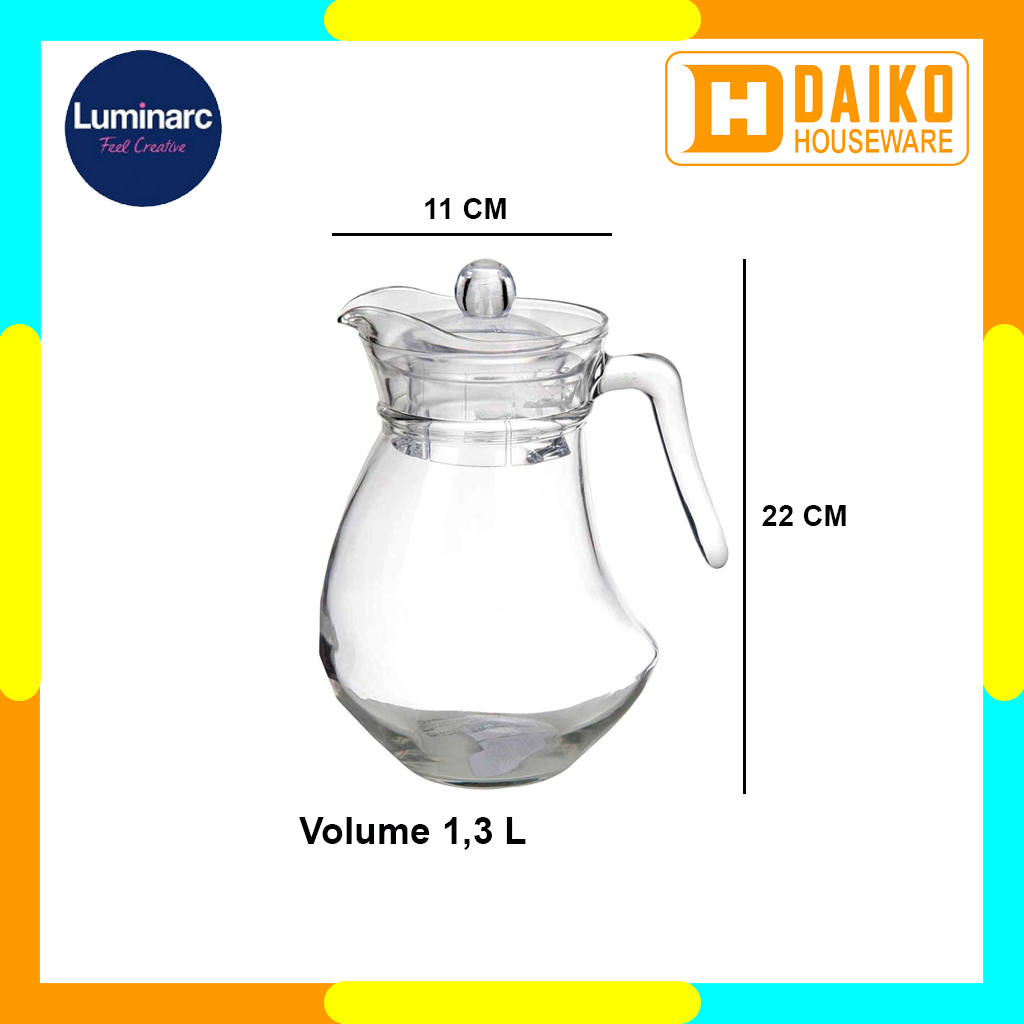 Teko Kaca Luminarc Wavy - Jug 1,3 L Pitcher Air Minum Original