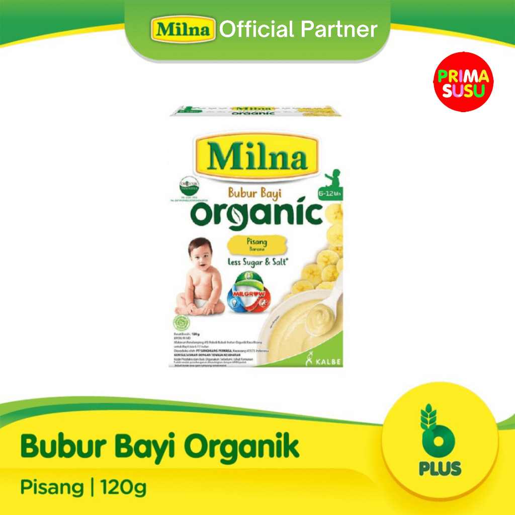 Milna Bubur Bayi Organic Pisang 6-12 120 GR