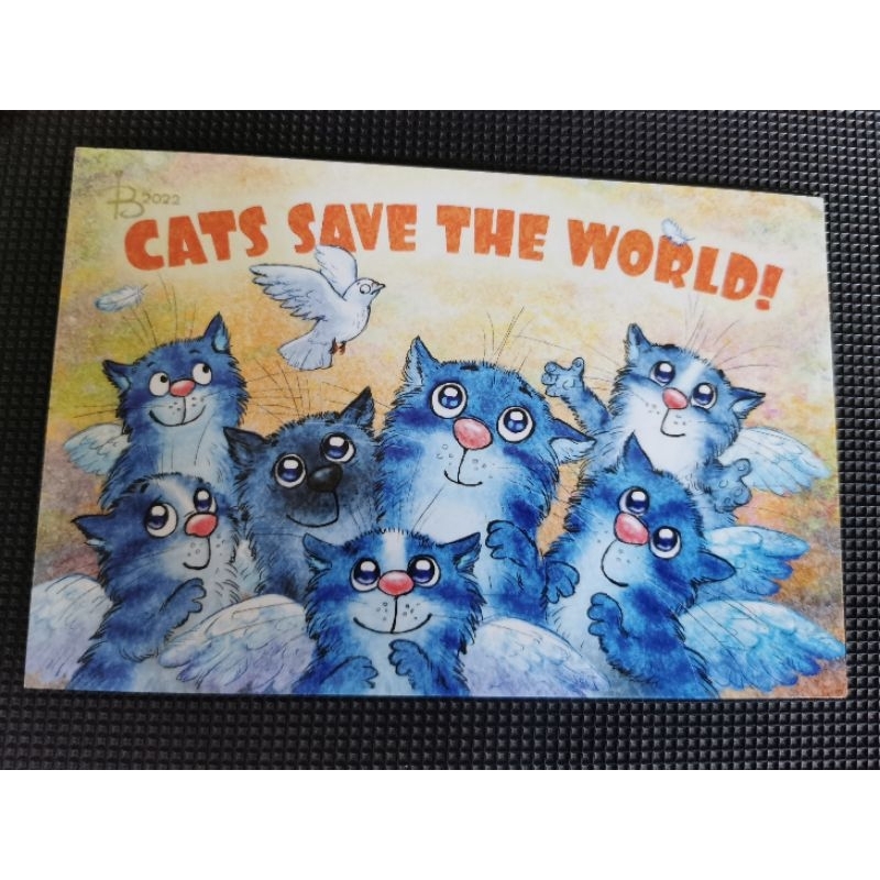 

kartu pos kucing bluecat/bluecat postcard11