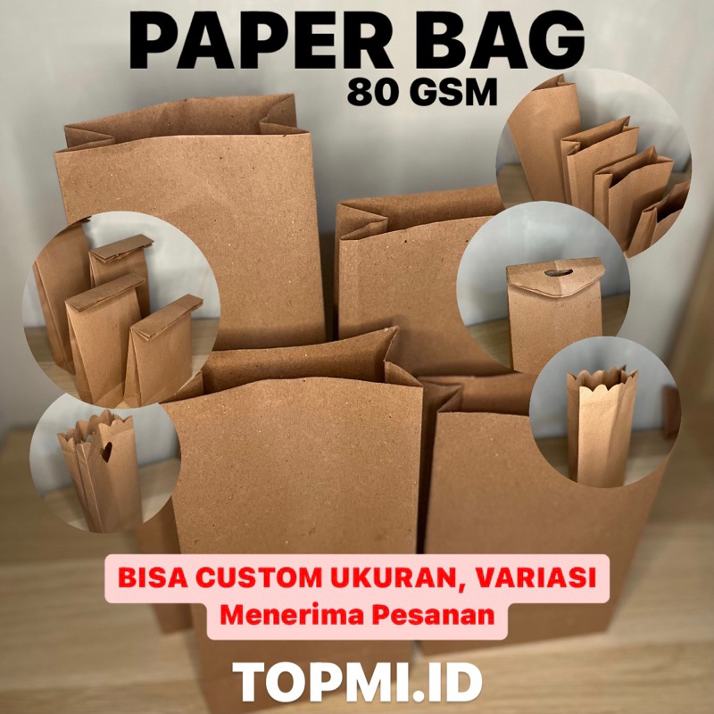 

PAPER BAG 80gsm BISA CUSTOM BY TOPMI.ID