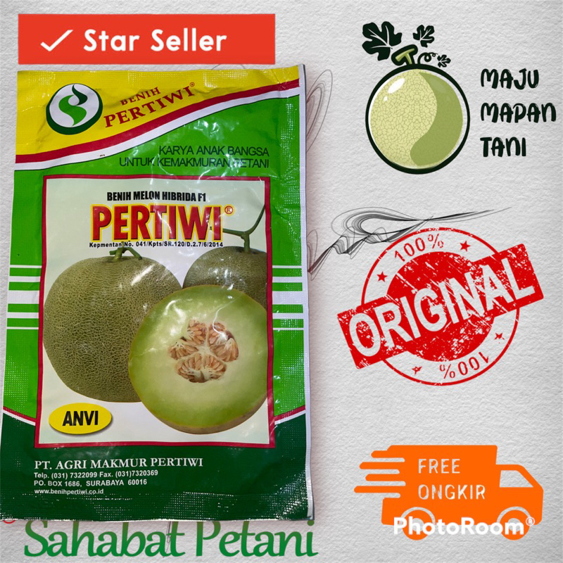 TERMURAH BIBIT BENIH MELON PERTIWI ANVI F1 100% Original