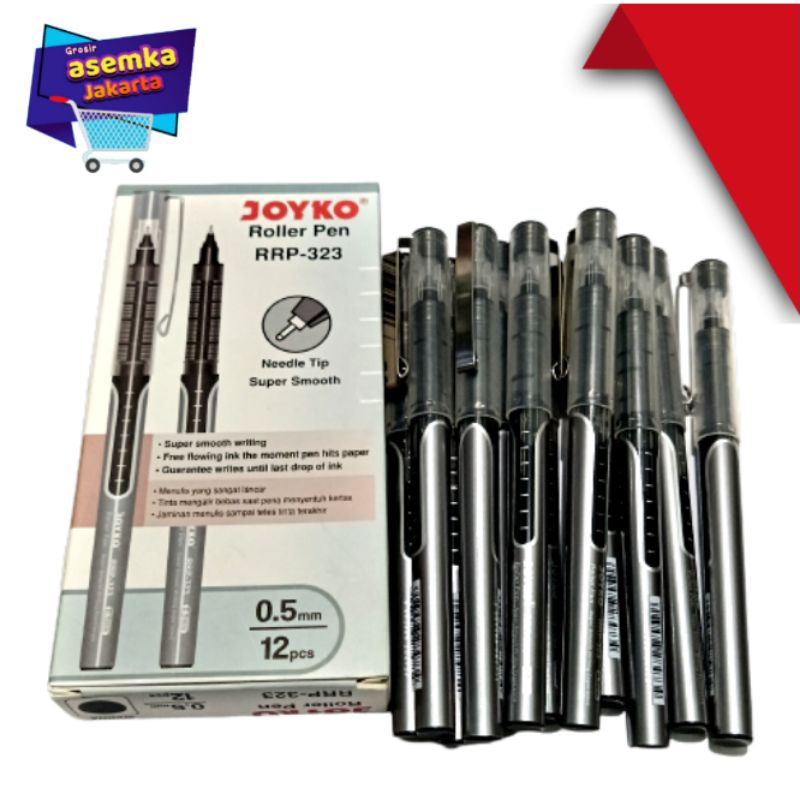 Bolpen Pulpen Joyko RRP-323 Roller Pen 12pcs