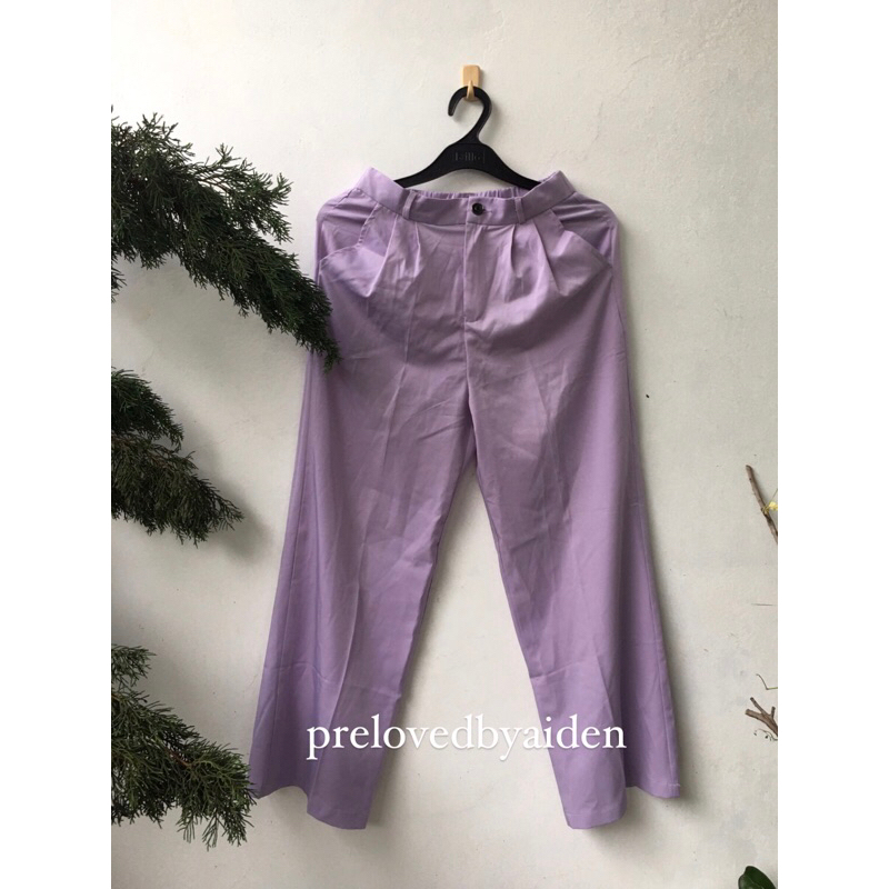 006 Celana Panjang Lilac / Lilac Pants | eskol__art (preloved)