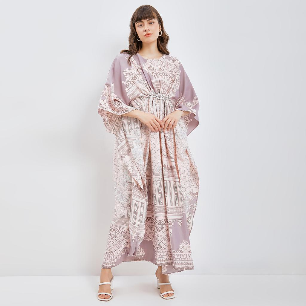 Be.gracious-Mauza kaftan / dress kondangan terbaru/ kaftan motif / kaftan model terbaru / kaftan leb