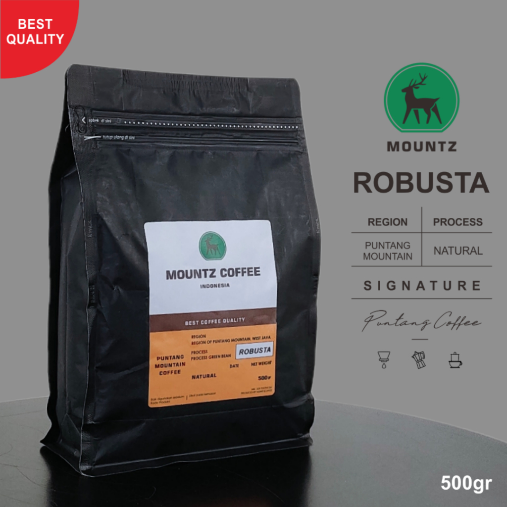 

Kopi Espresso Robusta Natural 500gr | Puntang