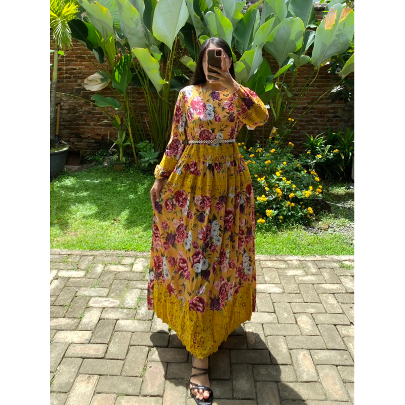 Chewid deiji maxi dress wanita super mewah