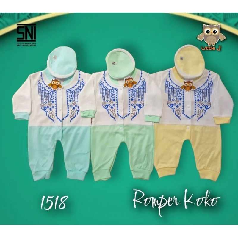 Romper Koko + Peci Bayi Baru Lahir Newborn SNI