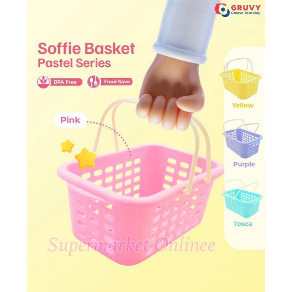 Keranjang Sabun Soffie Basket Keranjang Barang Belanja Keranjang Pegangan Penyimpanan Kamar Mandi Tempat Buah Sayur