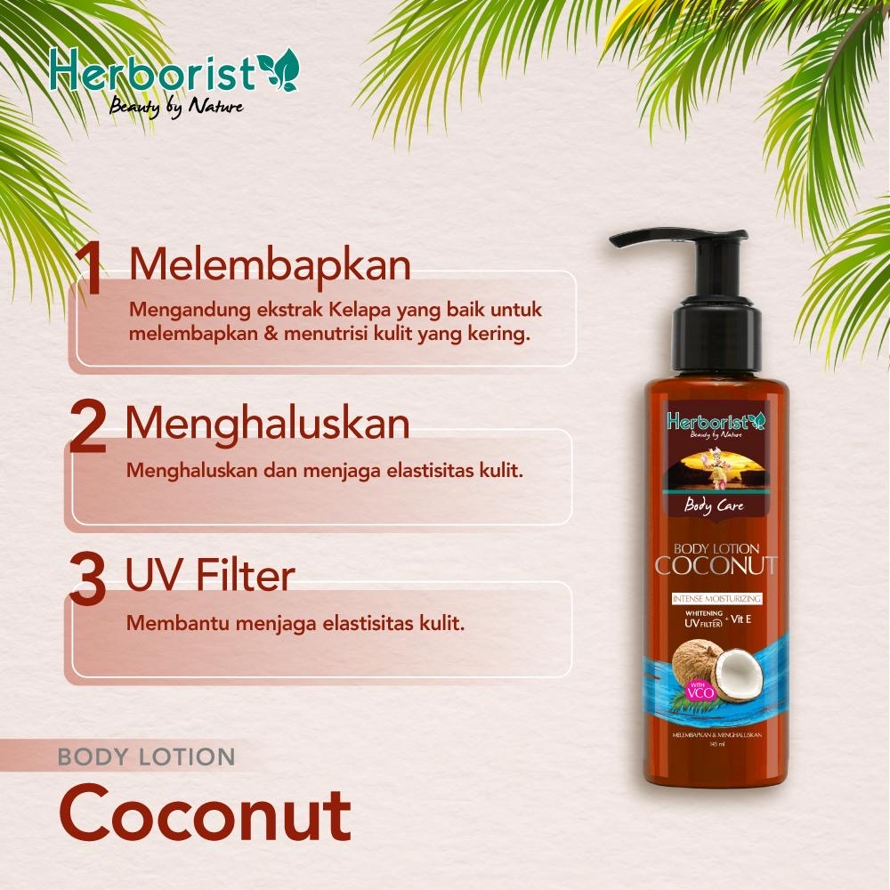 Herborist Body Lotion Zaitun - Coconut - Frangipani - 145ml