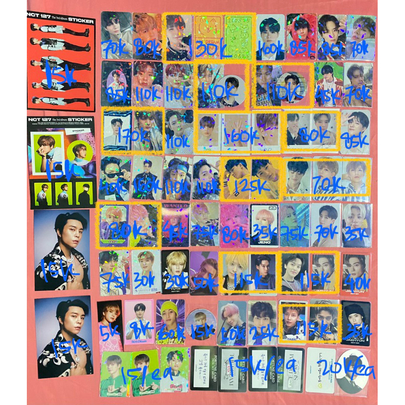 wts pc jeno nct, hot sauce, pola sg, beatbox glitch mode univers jewel mfal, past future yb, reload 