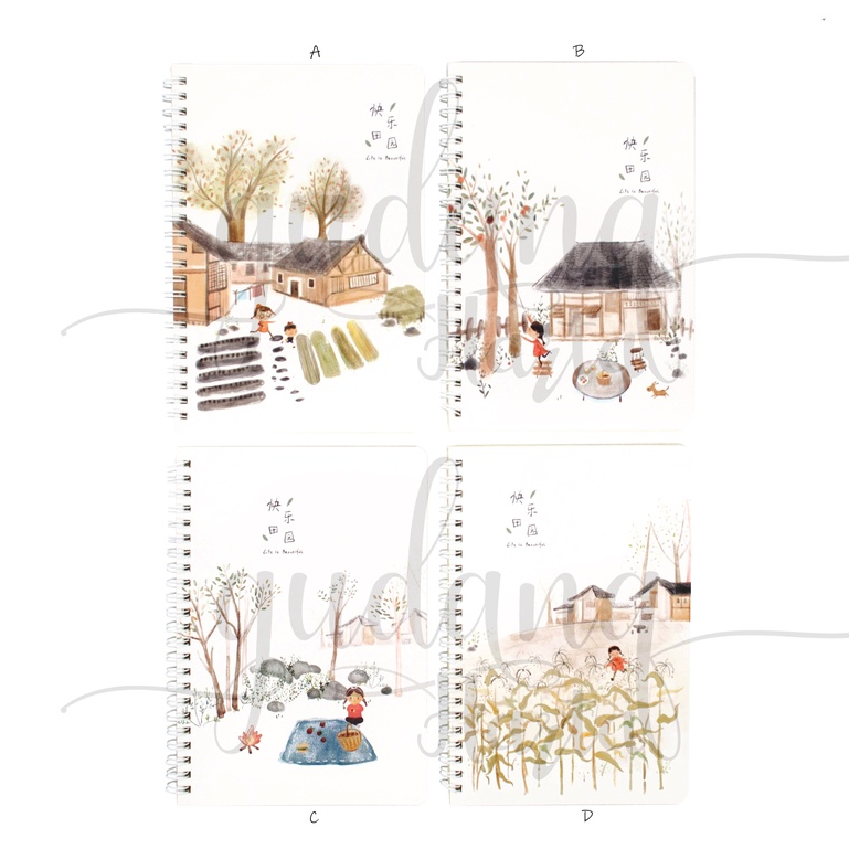 Notebook A5 Spiral Country Side Buku Tulis Tema Pedesaan Simple GH 308536