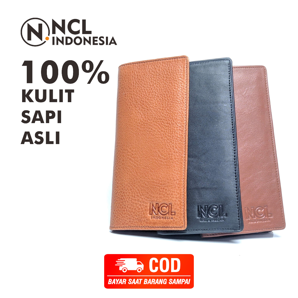NCL Domopet Pria Kulit Sapi Asli 100% Original Model Panjang Lipat